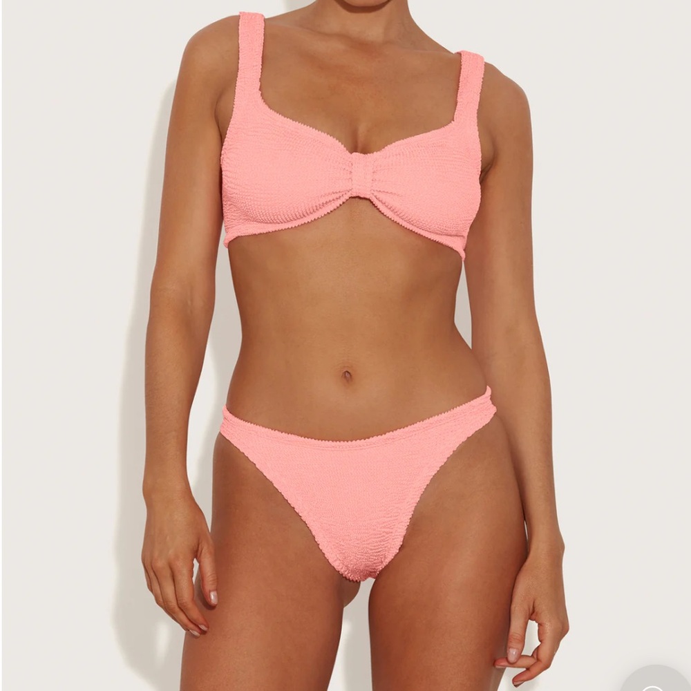 New Hunza g Bonnie bikini set in peach one size